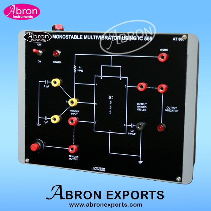 ETB Multivibrator Monstable Output to Study on CRO Electronic Training Board Sockets Supply Abron AE-1258MM 